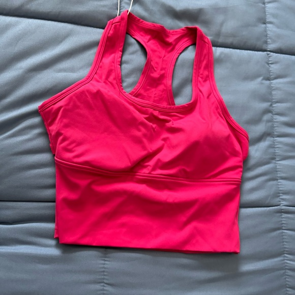 NWT Halara Softlyzero™ Plush U Neck Racerback Cut Out Cropped Tank Top Medium - Picture 6 of 9